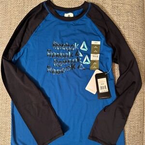 Reebok Black & Blue Long Sleeve Rashguard Top